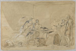 Dibujo, Muerte de Meleagro o de un héroe, siglos XVI-XIX de Unknown artistUnknown artist