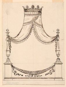 Dibujo, Diseño para una cama, ca. 1800 de Unknown artistUnknown artist