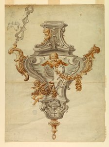 Dibujo, Diseño para un incensario, principios del siglo XVIII de Unknown artistUnknown artist