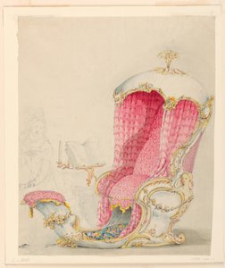 Dibujo, Diseño para una tumbona, ca. 1810