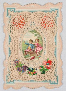 Tarjeta de felicitación (Inglaterra o Estados Unidos), 1870-80 de Unknown artistUnknown artist