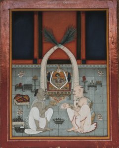 El maharao Kishor Singh de Kota celebra un festival religioso de Unknown artistUnknown artist