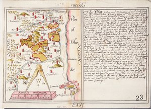Mapa del siglo XVI del condado de Limerick, Irlanda, c.1588 (papel, lino) de Unknown artist