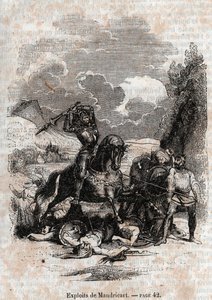 Grabado de 1851 de “Roland Furioso” de Unknown artist