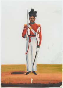 Subadar del 2º Batallón Martin, Ejército de Madrás de Unknown artist