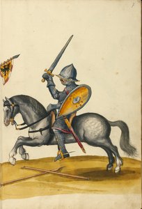 Un jinete con armadura de Unknown artist