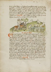 Un cazador a caballo cazando liebres de Unknown artist