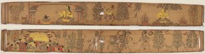 un príncipe realiza austeridades (anverso); Shiva y sus seguidores regresan al monte Kailash (verso), de un romance de Chandrabhanu y Lavanyavati de Upendra Bhanja (1670-1740) de Unknown artist