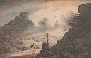 Vista del Valle de las Piedras, Devon, con una escena de la Tempestad, Acto 1 de Unknown artist