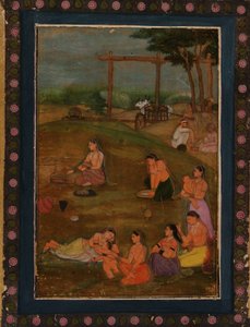 Escena de un pueblo de Unknown artist