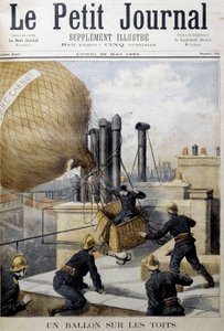 Un globo en los tejados: rescate por los bomberos - en 