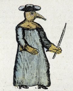 El atuendo de un médico en tiempos de peste