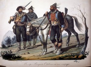 Una banda de ladrones de Calabria (Italia). de Unknown artist