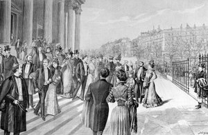 Una gran boda en la Madeleine en París. de Unknown artist