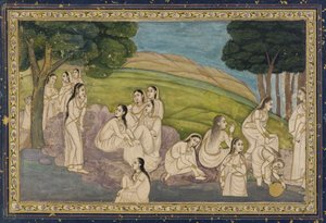 Un grupo de mujeres, bañándose de Unknown artist