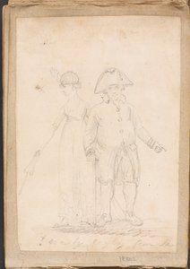 Una dama y un caballero en traje civil de Unknown artist