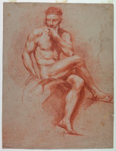 Un hombre desnudo de Unknown artist