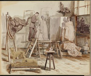 [El estudio de un escultor] de Unknown artist