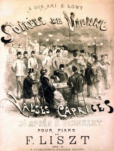 Cartel de las soirées de Viena. Valses caprichos según F. Schubert