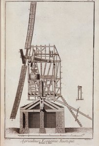 Economía agrícola rústica: molino de viento - en “Encyclopedie” de Diderot y d