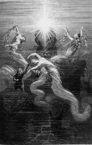 Ilustración alegórica de “El oro del Rin” de Unknown artist