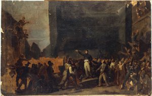 Alphonse Baudin (1811-1851) en la barricada del Faubourg Saint-Antoune, 3 de diciembre. de Unknown artist