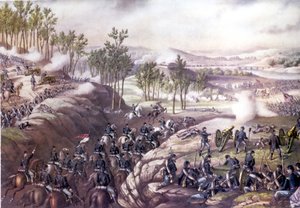 Guerra Civil Americana (1861 - 1865): Batalla de Resaca (Georgia) 13-15 de mayo de 1864. Grabado del siglo XIX de Unknown artist