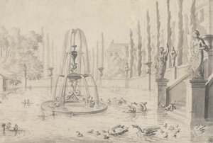 Piscina ornamental y fuente de Unknown artist