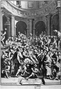 André Vésale (1514-1564), fundador de la anatomía moderna, profesor de anatomía y cirugía (En latín: Andrea Vesalius, en holandés: Andries Van Wesel). de Unknown artist