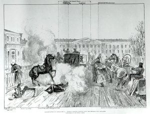 Ataque al Zar Alejandro II (1818 - 1881) en 1881.