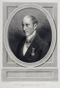 Augustin Louis Cauchy 1789-1857 matemático inglés - grabado de Unknown artist