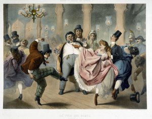 Baile de París: El cuadrille, el pie moviéndose en el Prado, alrededor de 1860