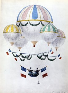 Flotilla de globos por Eugène Godard (1827 - 1890). de Unknown artist