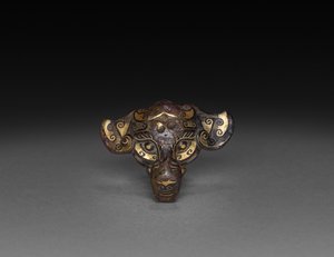 Gancho de cinturón (Daigou) en forma de cabeza de búfalo o elefante de Unknown artist