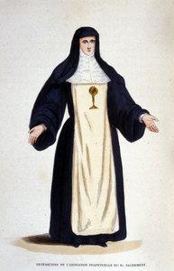 Benedictina de la adoración perpetua del Santísimo Sacramento, una orden fundada por Catalina de Bar en París en 1654. de Unknown artist