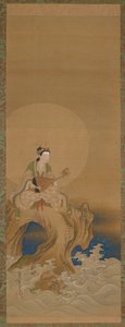 Benten en una roca junto al mar de Unknown artist