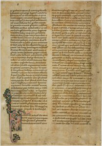 Bifolia de una Vita Sanctorum, o Vidas de los Santos de Unknown artist