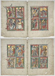 Bifolia con escenas de la vida de Cristo