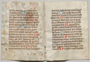 Bifolio de un Libro de Horas: Texto (verso) de Unknown artist