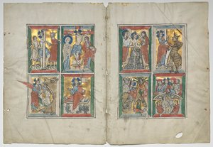 Bifolio con escenas de la vida de Cristo de Unknown artist