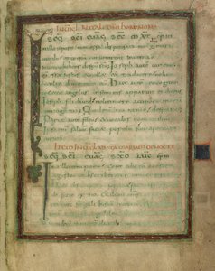 Bifolio de un leccionario evangélico (fols. 5 y 12)