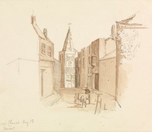 Biggin Street e iglesia de St. Mary, Dover de Unknown artist