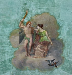 Pájaros, y Cupido y Psique, detalle de 3743687 (fresco) de Unknown artist