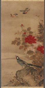 Aves y flores de Unknown artist