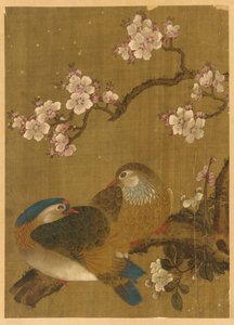 Aves y flores de ciruelo de Unknown artist