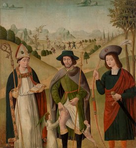 Obispo santa, san roch y san sebastian de Unknown artist