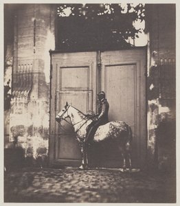 Black Horseman in Front of a Doorway de Unknown artist