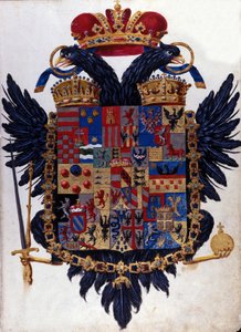 Blasón del Imperio Austrohúngaro (Austria-Hungría). Siglo XIX.