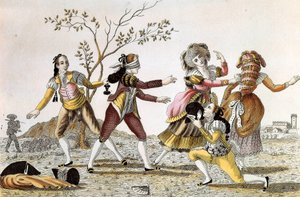 La gallina ciega: Un hombre con los ojos vendados busca a sus compañeros de juego