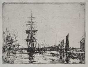 Boats at Anchor de Unknown artist